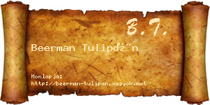 Beerman Tulipán névjegykártya